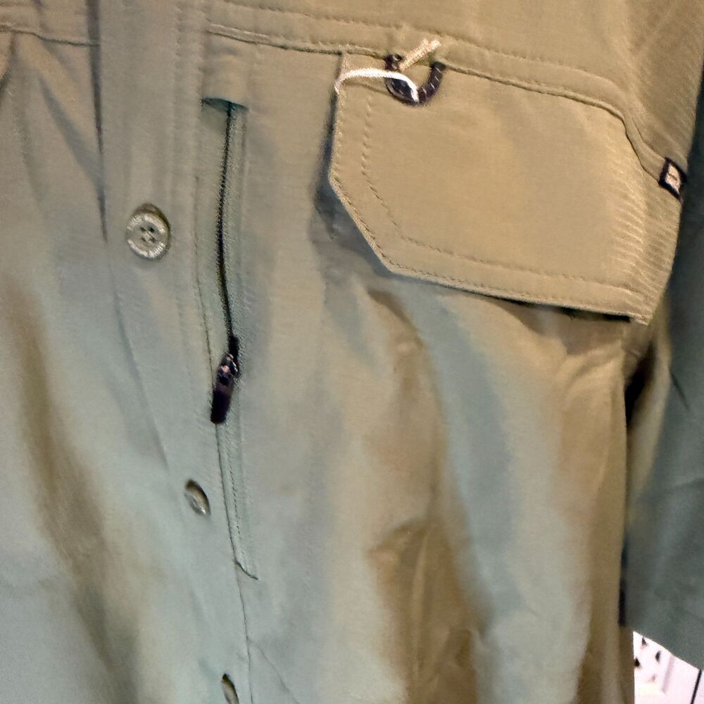 New With Tags Eddie Bauer 2xl Green Hiking Fishing Vented shirt Men - Picture 2 of 7